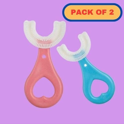 Manual Toothbrush U Shaped Soft Silicone Brush - Deal IND.