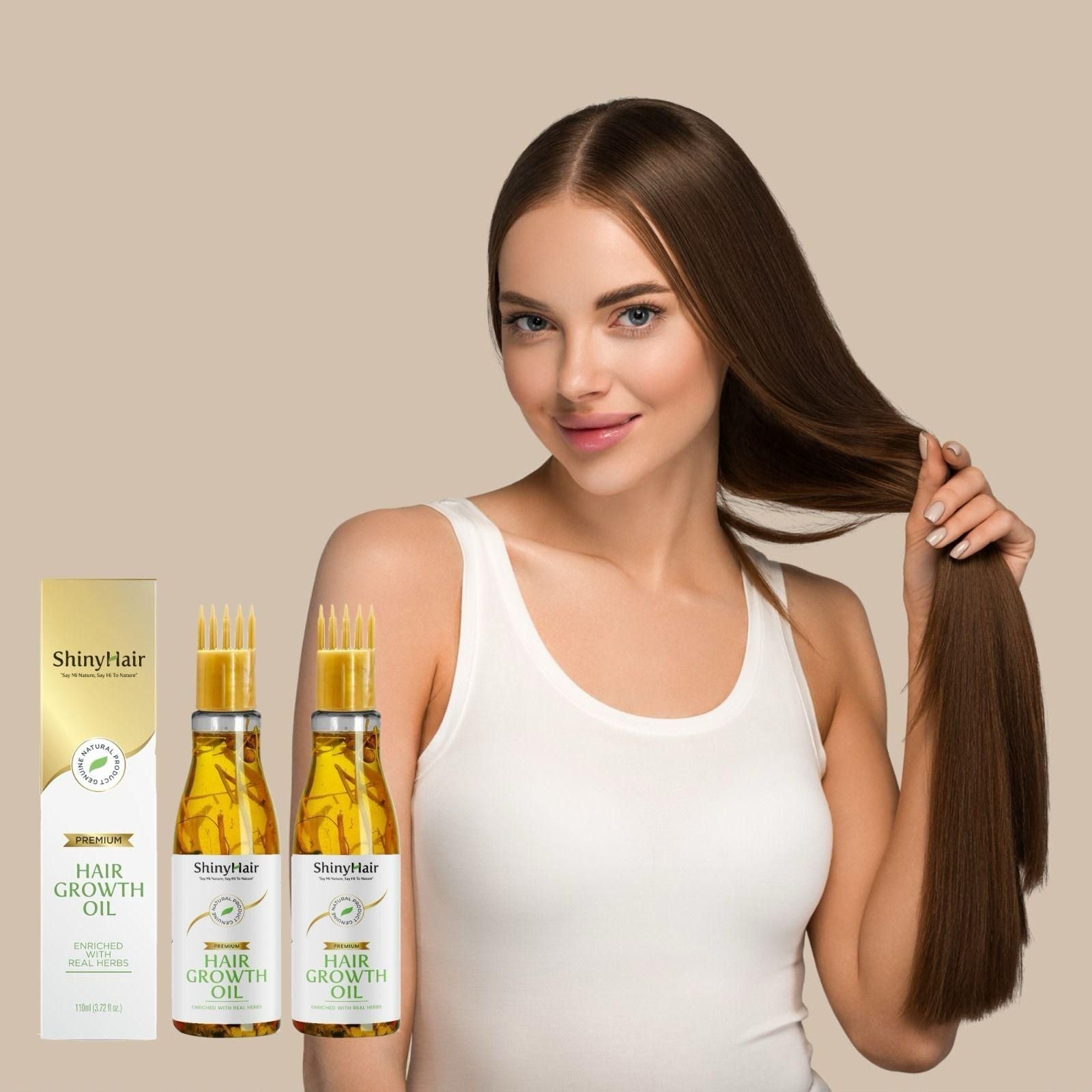 ShinyHair Growth Oil Enriched With Real Herbs 110ml (Pack of 2) - Deal IND.