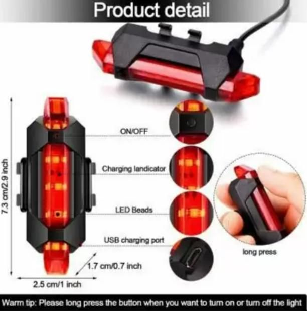 Rechargeable Cycle Light & Headlight - Deal IND.