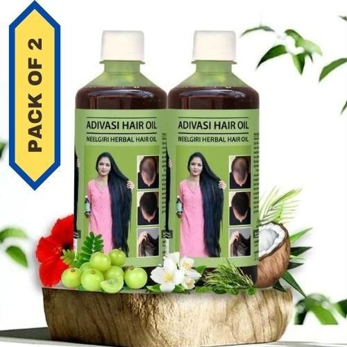 Adivasi Neelgiri Herbal Hair Oil (Pack of 2) - Deal IND.