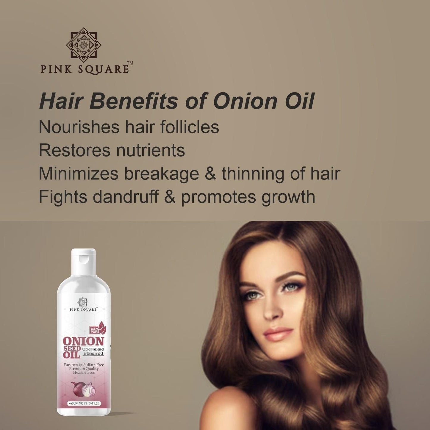 Premium Onion Herbal Hair Oil ( Non-Sticky) - For Strong and Shiny Hair Combo Pack of 4 Bottle of 100ml (400ml) - Deal IND.