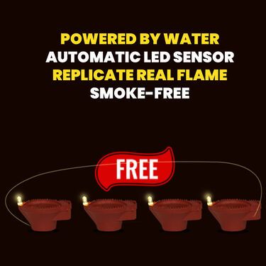 Fidato Rechargeable Emergency Lantern With 4 Free Water Sensor Diya - Deal IND.