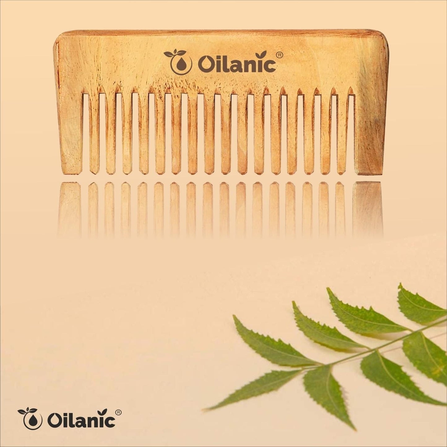 Oilanic Herbal Handmade  Neem Wooden Comb - Deal IND.