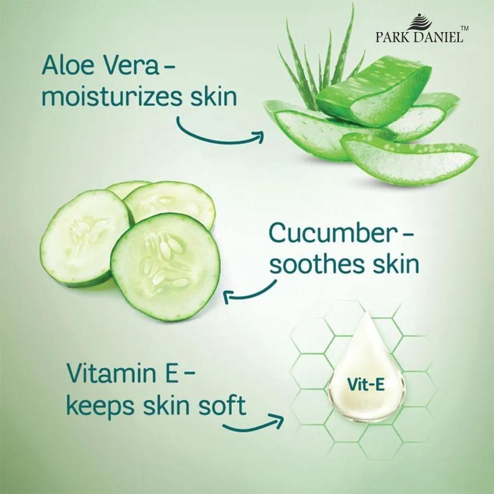 Park Daniel Cucumber & Aloe Vera Extract Gel For Smooth & Hydrate Skin, Reduce Black Spots 100 grams - Deal IND.