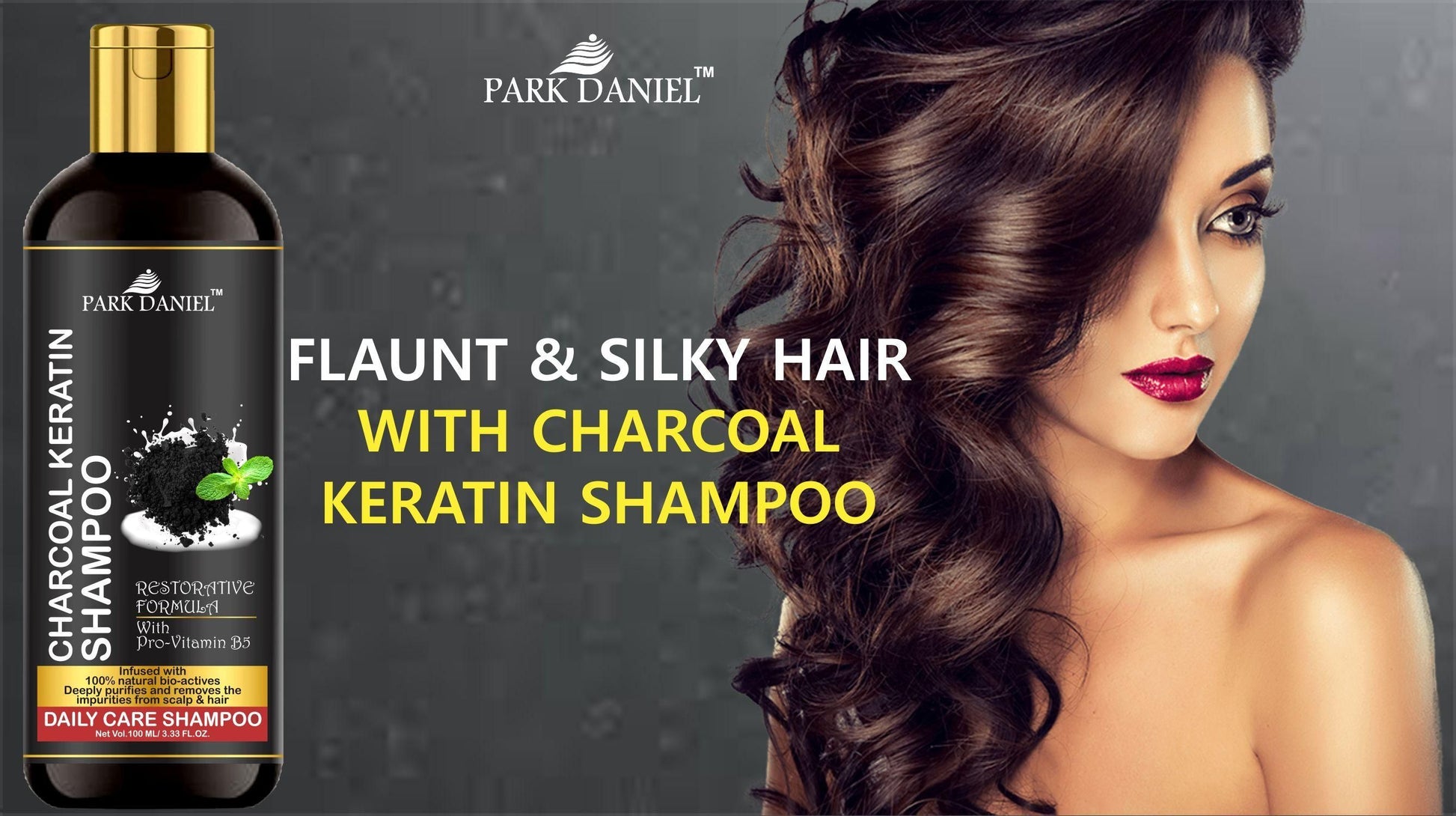 Park Daniel Natural Charcoal Keratin Shampoo - Daily Care Shampoo(100 ml) - Deal IND.