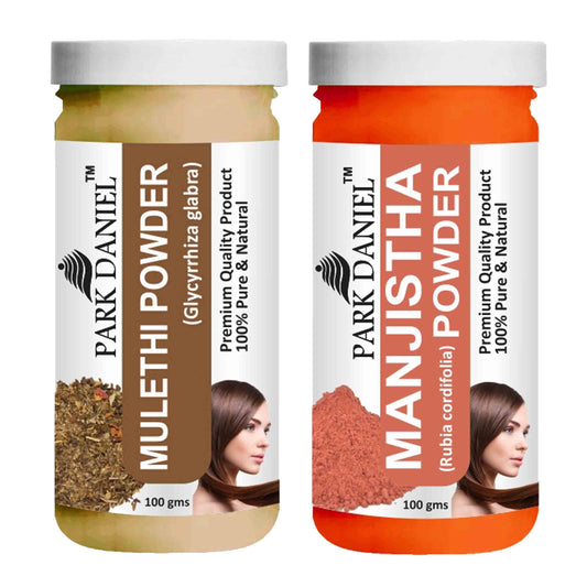 Park Daniel Mulethi Powder & Manjistha Leaf Powder Combo pack of 2 Jars of 100 gms(200 gms) - Deal IND.