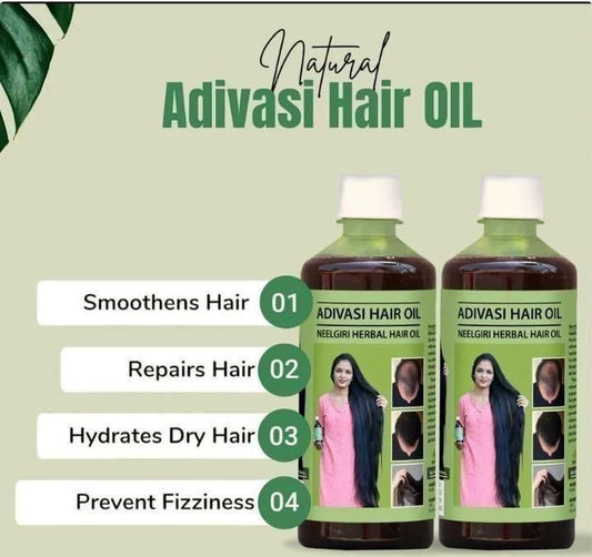 Adivasi Neelambari Herbal Hair Oil 100ml (Pack of 2) - Deal IND.