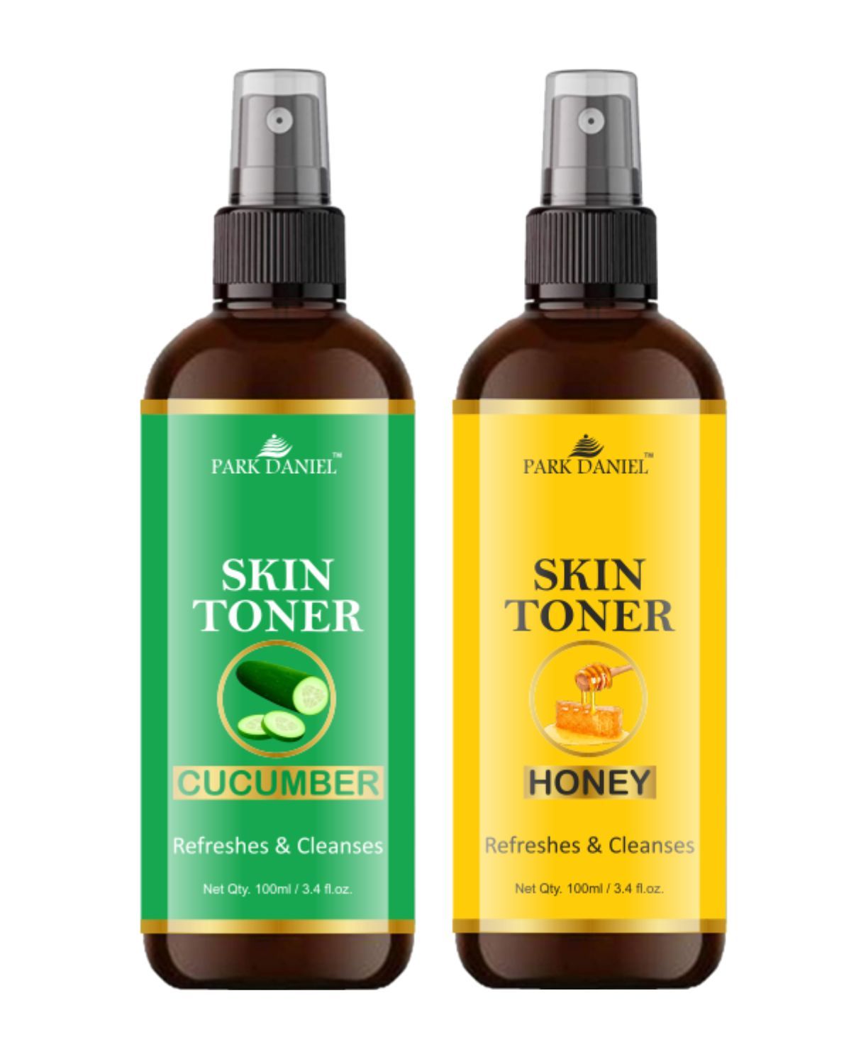 Park Daniel Cucumber & Honey Skin Toner Combo Pack Of 2 Bottles Of 100ml (200ml) - Deal IND.