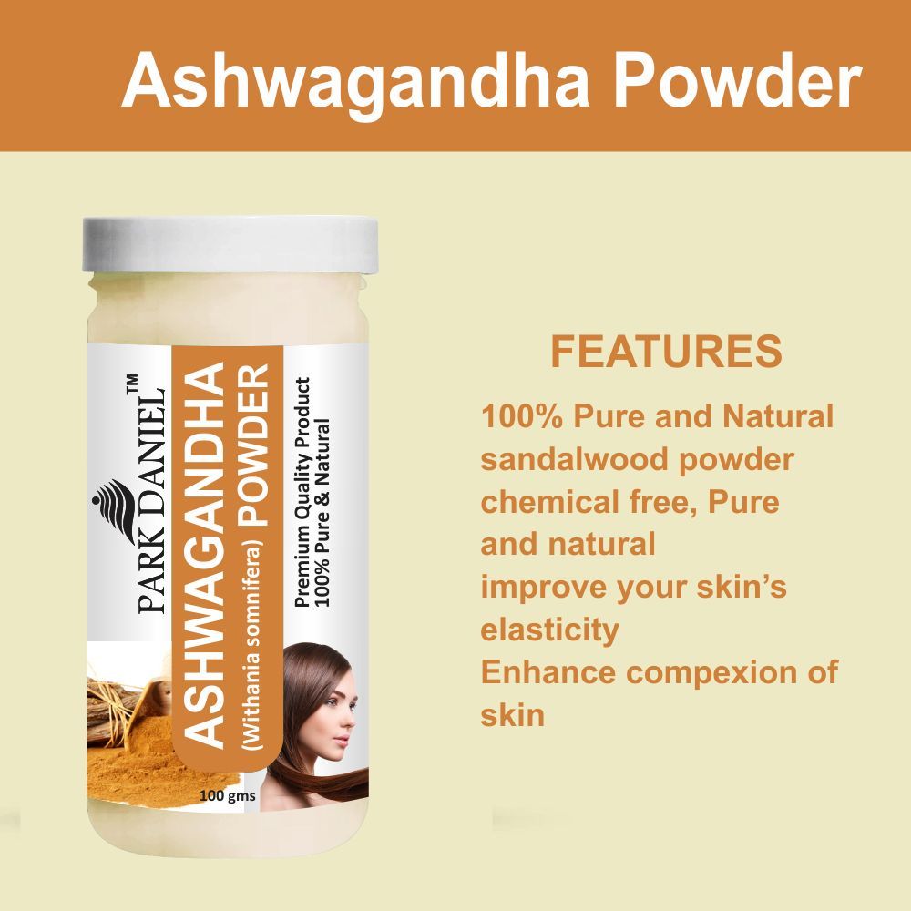 Park Daniel Ashwagandha Powder Combo pack of 2 Jars of 100 gms(200 gms) - Deal IND.