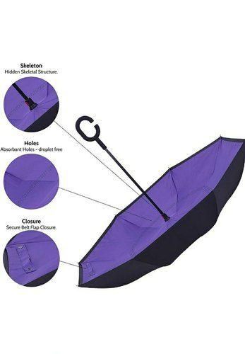 Double Layer Strong waterproof Umbrella with C- Shape Handle - Deal IND.