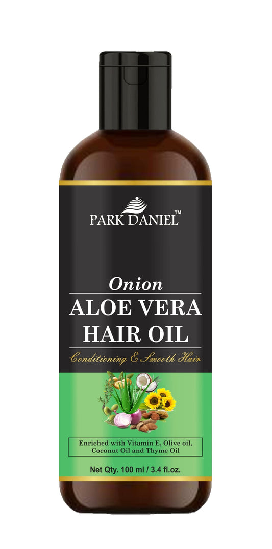 Park Daniel Premium Onion Aloe Vera Hair Oil Enriched With Vitamin E - For Conditioning and Smooth Hair (100 ml) - Deal IND.