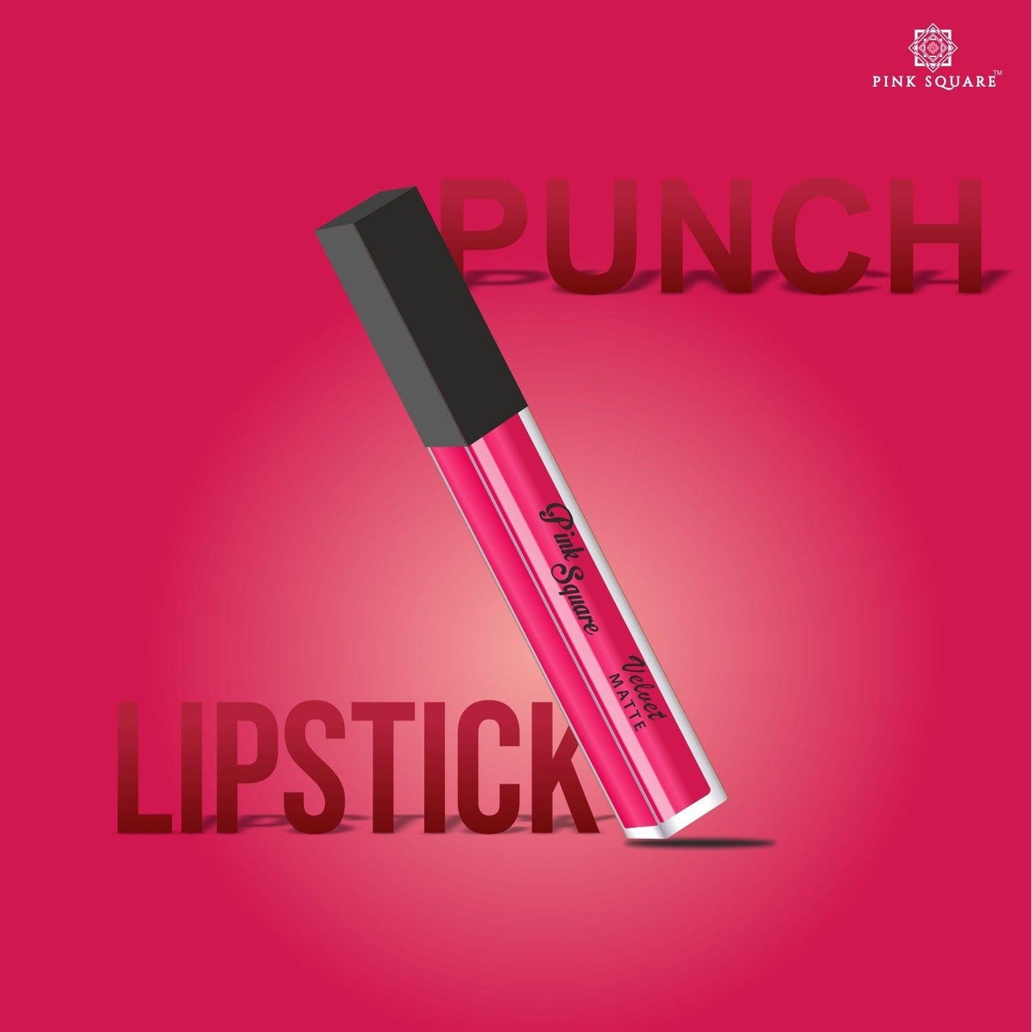 Matte Long Lasting Liquid Dark Pink(Punch) Lipstick- Ideal For Women and College Girls Pack of 1 Pcs - Deal IND.