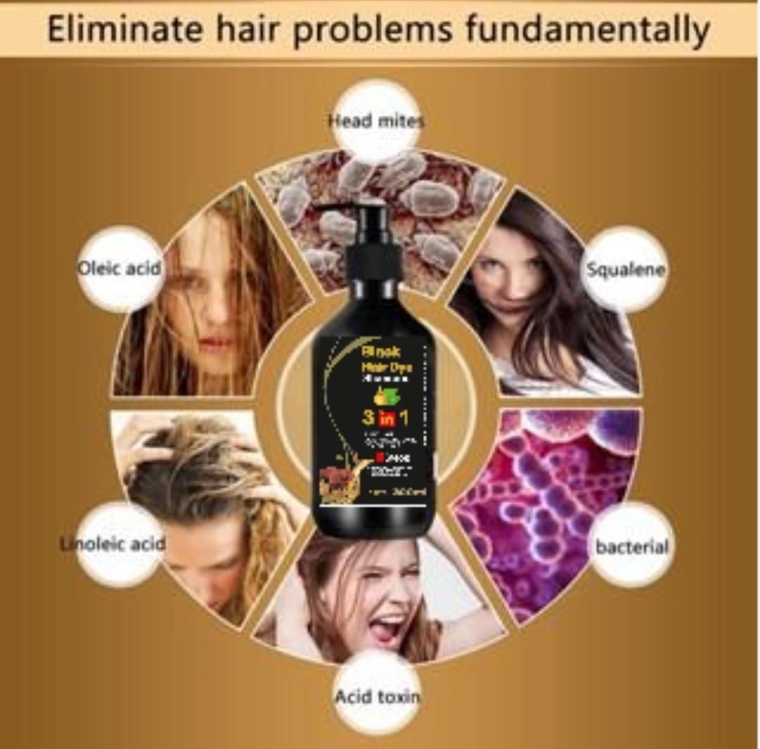 BLOSDREAM Black Hair Shampoo 3 in 1 - Deal IND.