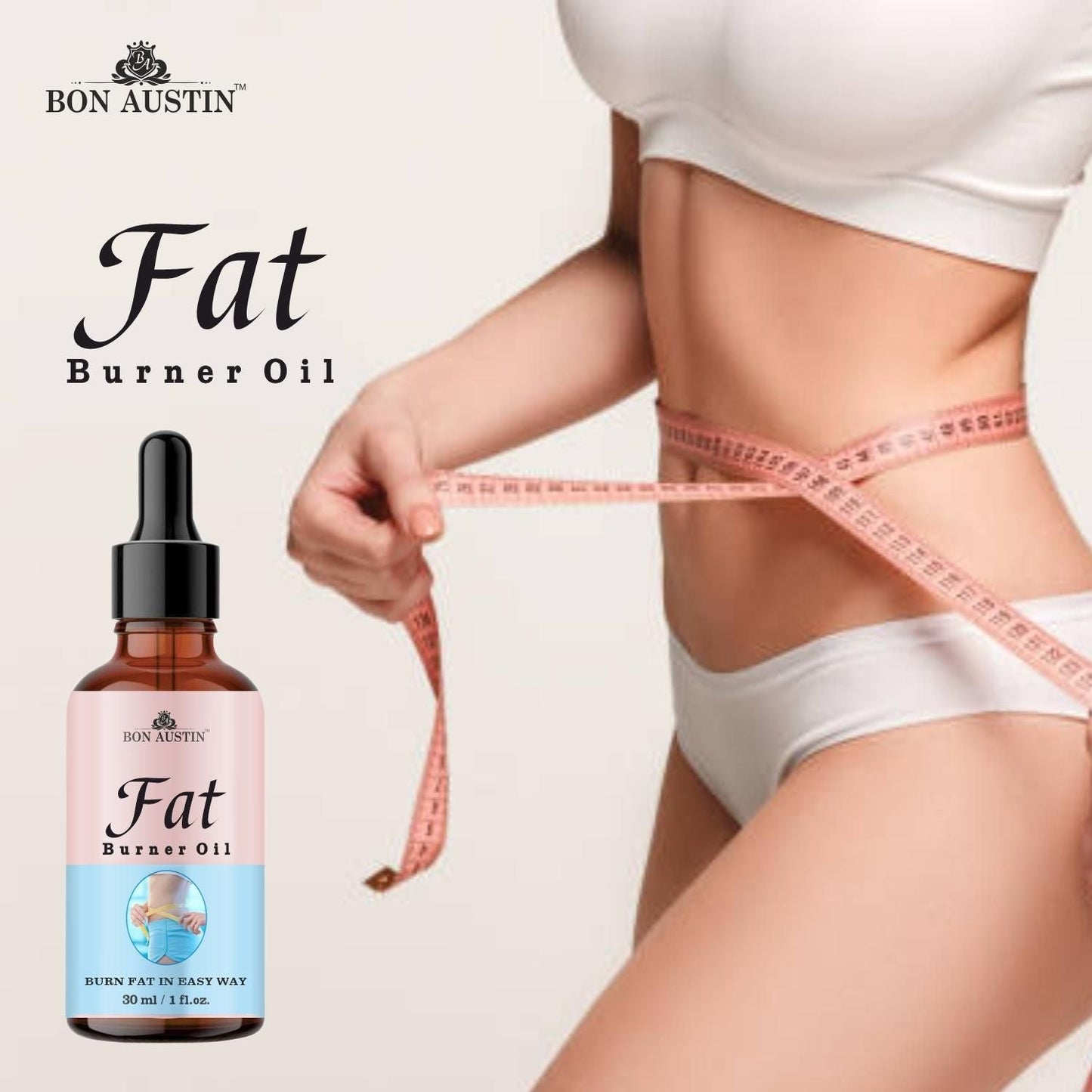 Bon Austin Premium Fat Loss Oil - A Belly fat reduce oil/ weight loss massage oil/ fat burner oil for women/ Slimming oil 30ml - Deal IND.