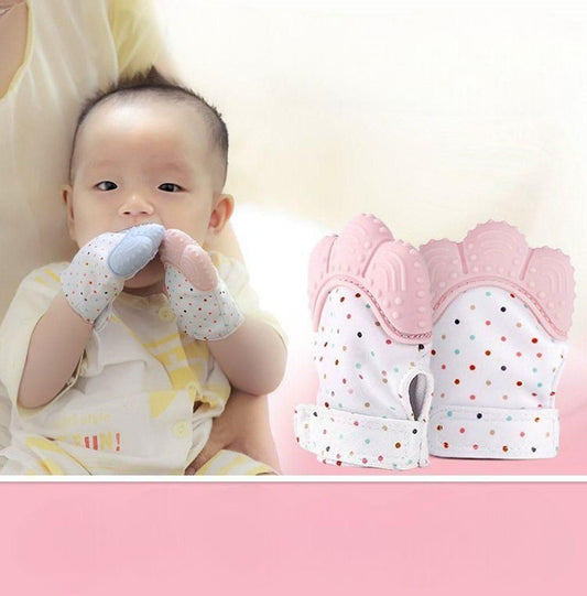 Silicone Self Soothing Teether Gloves Toy for Babies - Deal IND.