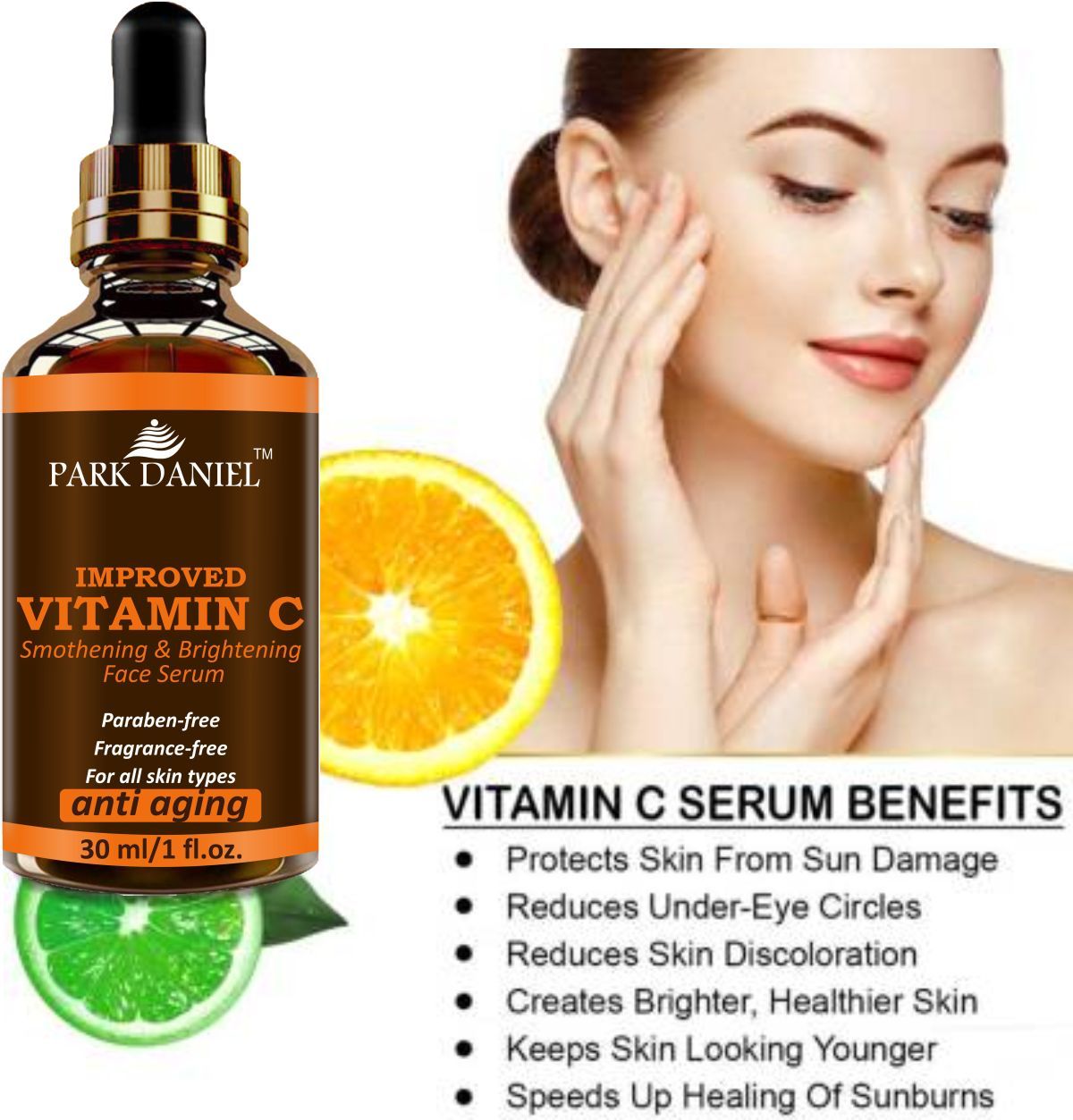 Park Daniel Improved Vitamin C Facial Serum Combo Pack 4 Bottles of 30 ml(120 ml) - Deal IND.