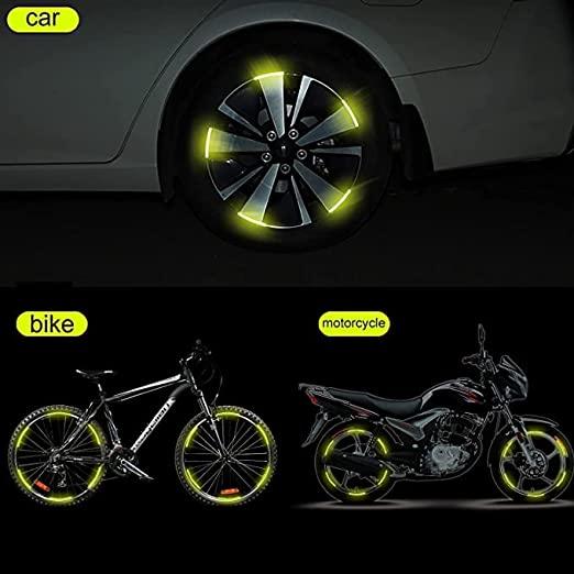 20Pcs Car Wheel Radium Sticker| Car & Bike Wheel Decoration Reflective Sticker - Deal IND.