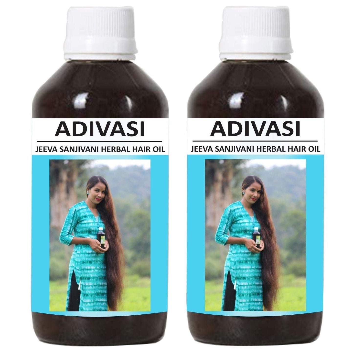 Donnara Organics Adivasi Jeeva Sanjivani Herbal Hair Oil Strengthening & Volumised Hair Combo pack of 2 bottles of 125 ml(250 ML) - Deal IND.