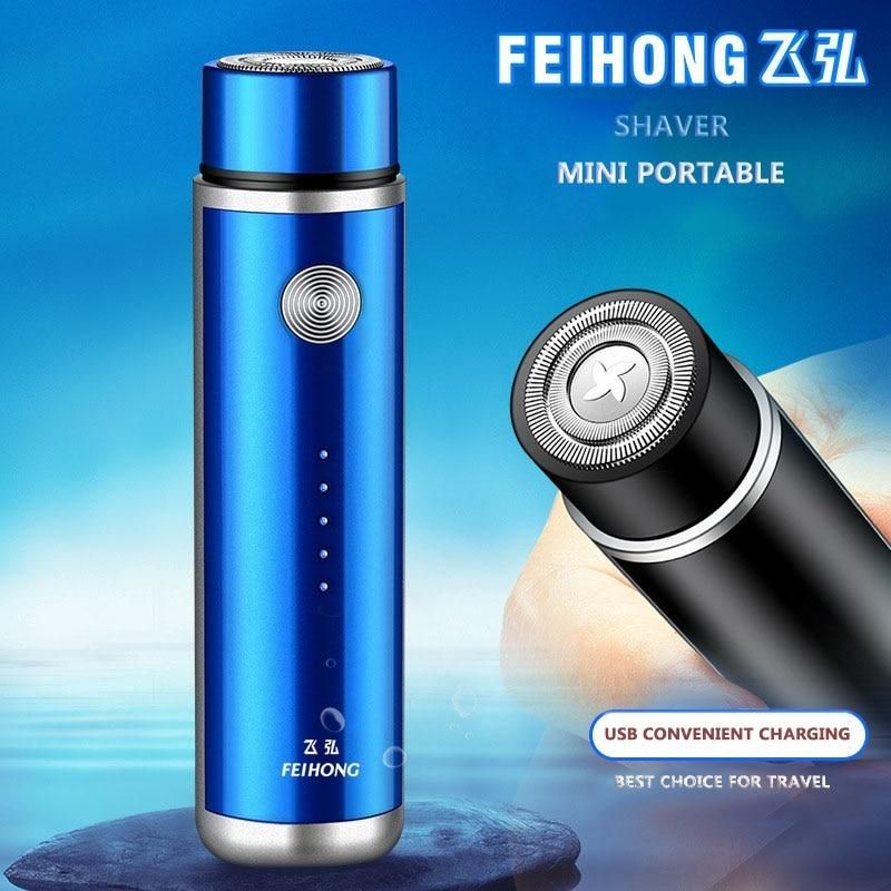 Mini Electric Shaver for Men Washable Small Portable Razor Rechargeable USB Car Charging Dry Wet Use Easy Carry - Deal IND.