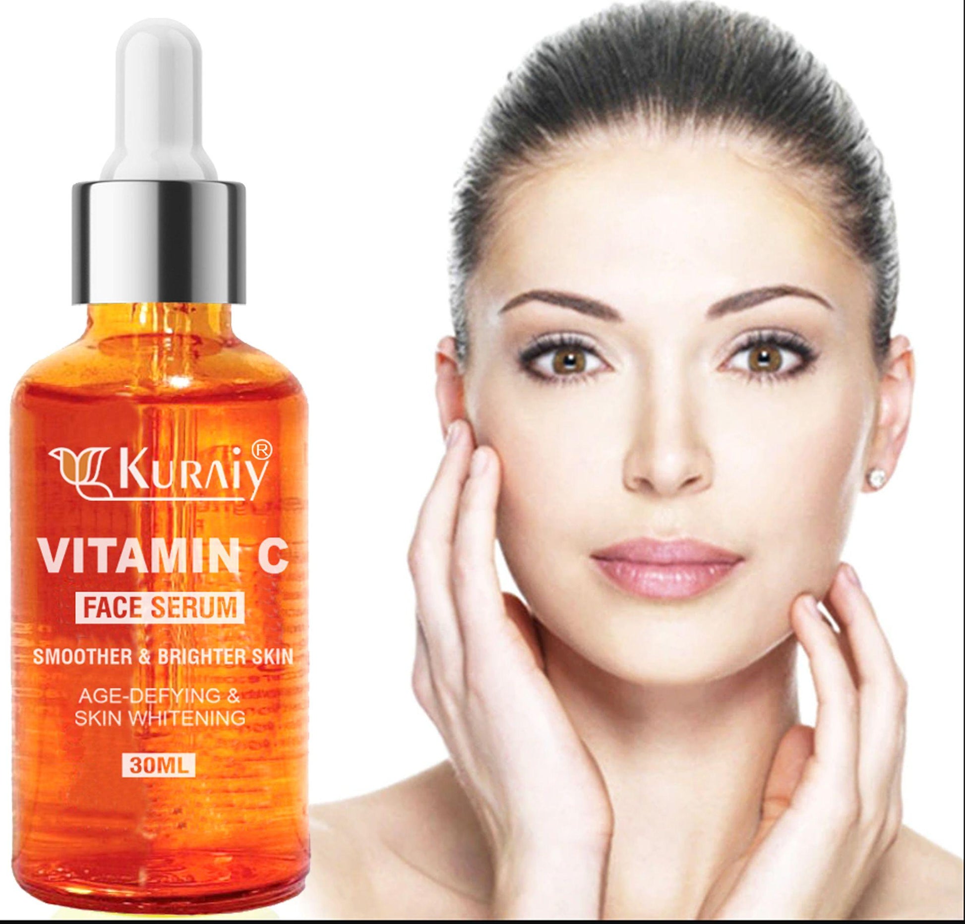 Kuraiy Best Vitamin C Brightening Skin Face Serum | Fades Dark Spots & Hyper Pigmentation | Experience Glowing Skin | Dermatologically Tested | For Men & Women | All Skin  (30 ml) - Deal IND.