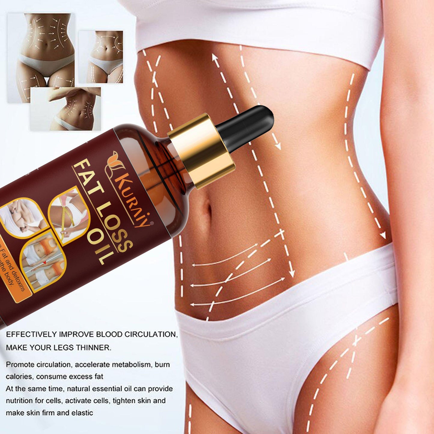 KURAIY Premium Slimming Oil,Fat Loss Oil,Weight Loss Oil - Deal IND.