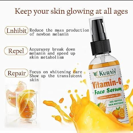 Kuraiy  Organic Vitamin C  Face Serum(Pack of 2) - Deal IND.