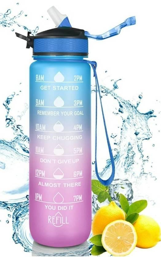 Unbreakable Water Bottle for Home with Motivational Time Marker - Deal IND.