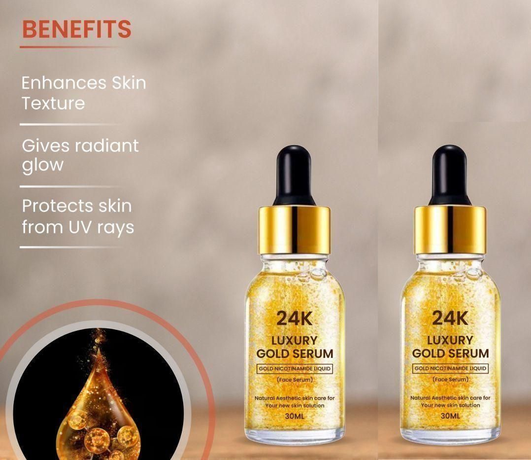 24K Gold Face Serum (Pack Of 2) - Deal IND.