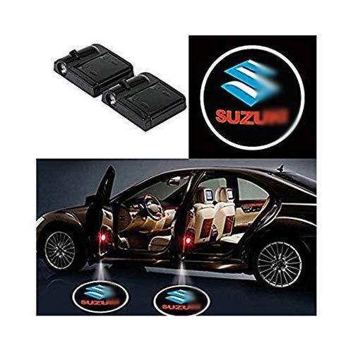 Automaze Wireless Car Welcome Logo Shadow Projector Ghost Lights Kit for Suzuki Cars - Pack of 2 - Deal IND.