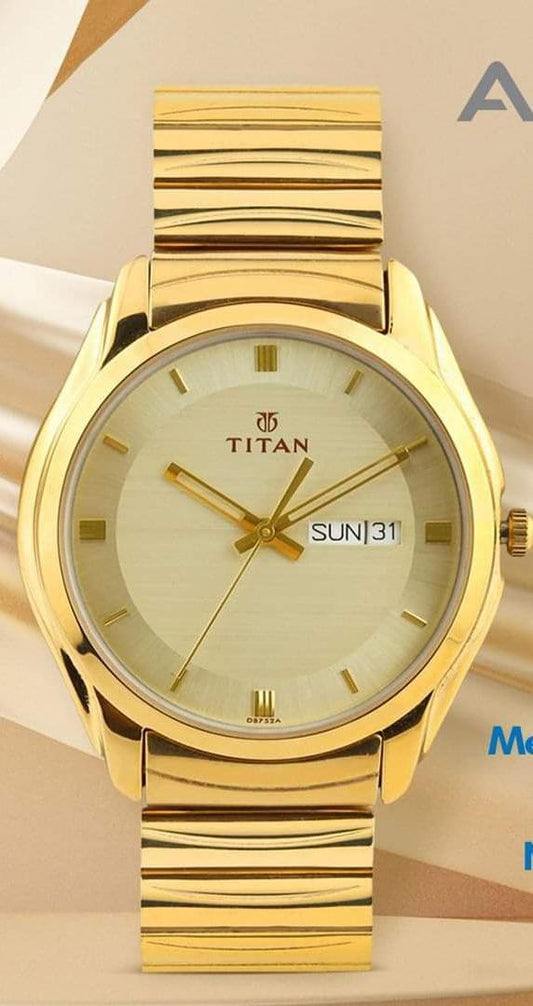Men Gold-Toned Dial Watch - Deal IND.
