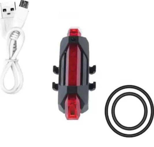 Bicycle Rear Light 5 LED USB Rechargeable Waterproof LED Rear Break Light - Deal IND.