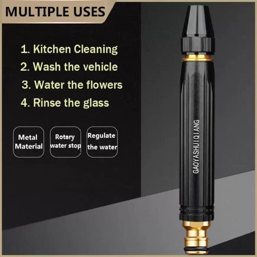 Portable High Pressure Washing Water Nozzle (Black) - Deal IND.