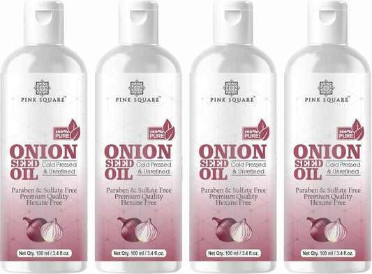 Premium Onion Herbal Hair Oil ( Non-Sticky) - For Strong and Shiny Hair Combo Pack of 4 Bottle of 100ml (400ml) - Deal IND.