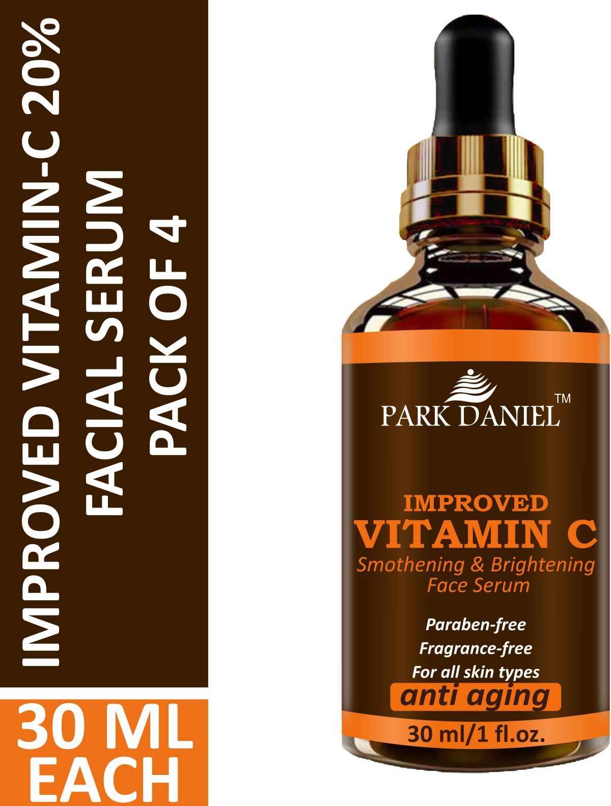 Park Daniel Improved Vitamin C Facial Serum Combo Pack 4 Bottles of 30 ml(120 ml) - Deal IND.