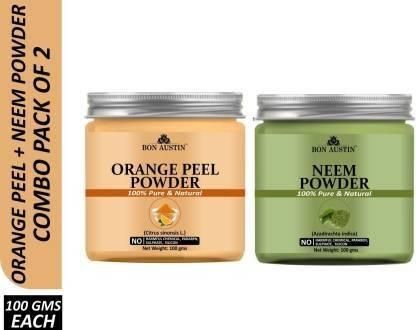 Bon Austin Orange Peel & Neem Face Mask Powder (Pack Of 2) - Deal IND.