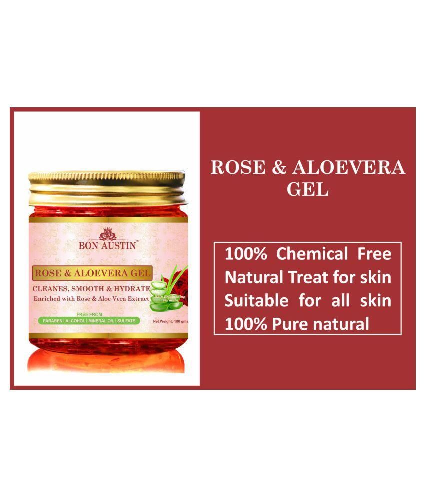 Bon Austin Rose & Aloe Vera Gel (Pack Of 2) - Deal IND.