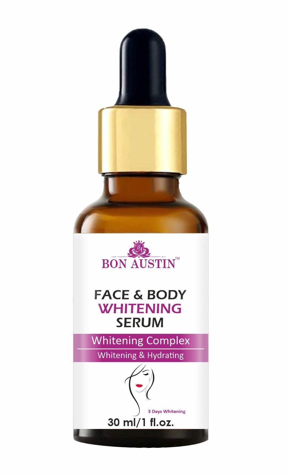 Bon Austin Face and Body Skin Whitening Serum Uneven tone, Reduce Dark Patches Pack of 1 of 30 ML - Deal IND.