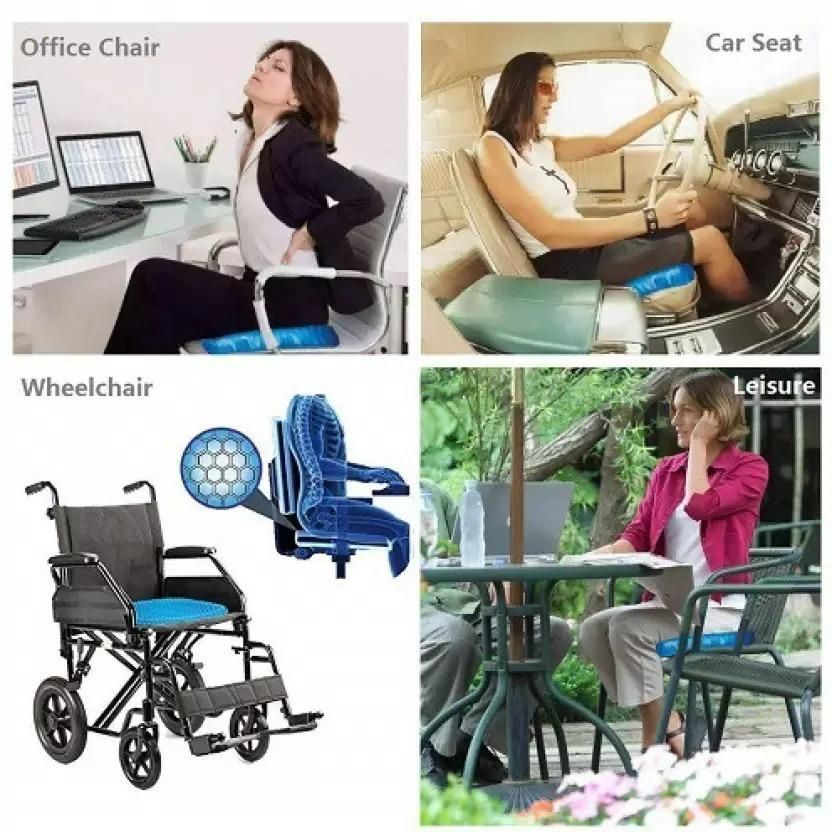 Gel Orthopedic Seat Cushion for Office Chair, Wheelchair, or Home Rubber Cushion for Back Pain - Deal IND.