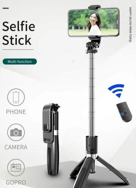 EARPHONIX Wireless Bluetooth Foldable XT-02 (K10) Mini Tripod Extendable Selfie Stick - Deal IND.