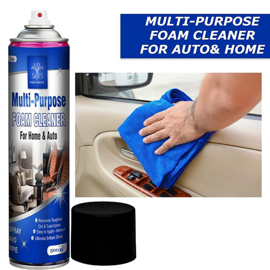 Multi-Purpose Car Interior Foaming Foam Cleaner for Home and Auto Seats, Dashboard Leather Vinyl Rubber,Doors, PU/Leather 500 ML - Deal IND.