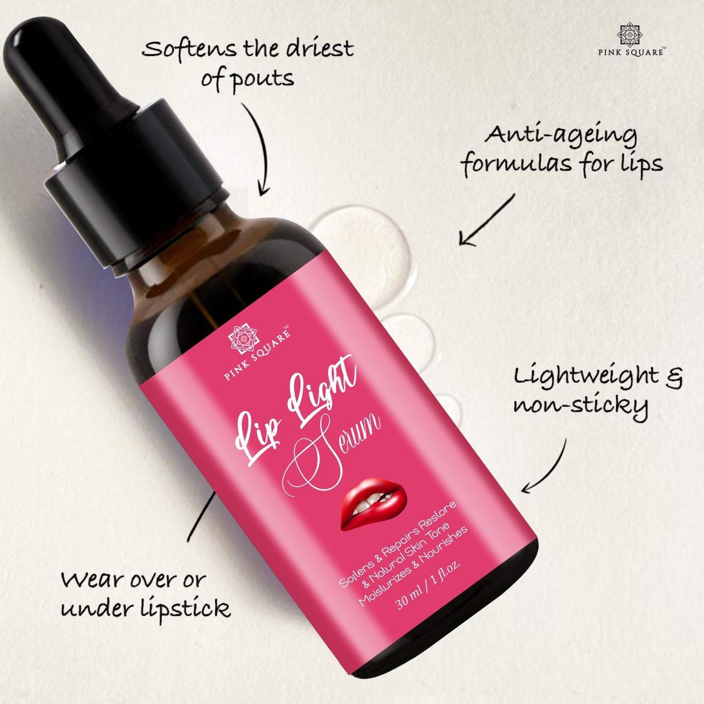 Premium Lip Light Serum Oil - For Glossy & Shiny Lips with Moisturizing Effect 30ml - Deal IND.