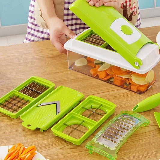 Multifunctional 12 in 1 nicer dicer chopper and drain basket - Deal IND.