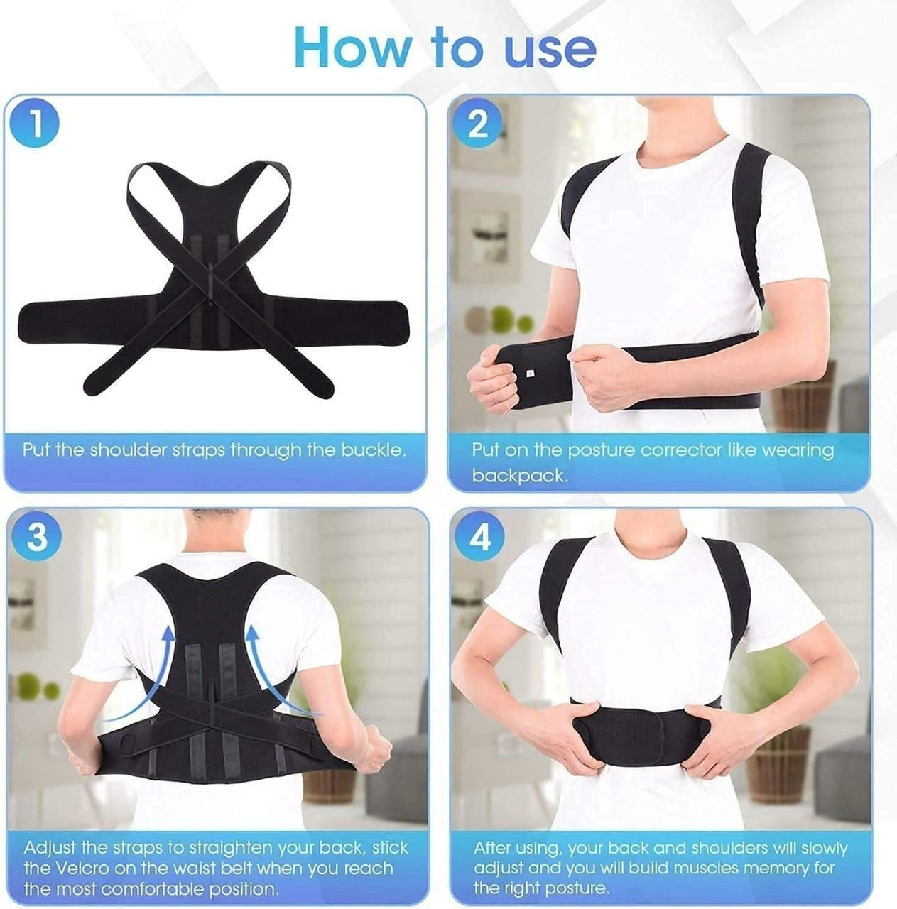 Back & Abdomen Support Pain Relief Posture Corrector Belt - Deal IND.