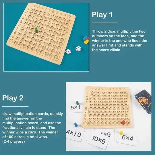 Wooden Multiplication Board Game - Deal IND.
