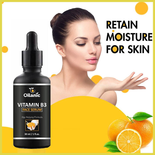 Oilanic Vitamin B3 Face Serum For - Skin Whtening & Anti Aging Combo Pack of 3 Bottles of 30 ml(90 ml) - Deal IND.