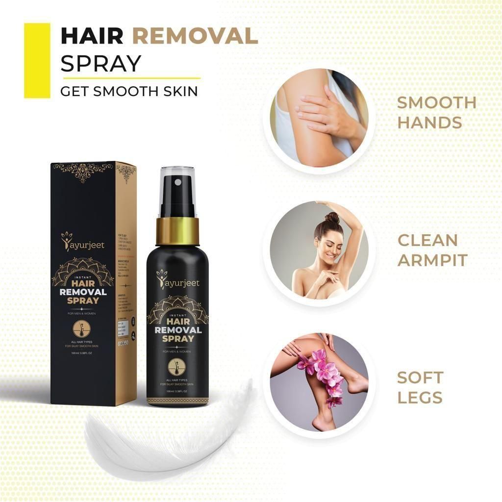 Ayurjeet Herbal HAIR REMOVAL SPRAY FOAM - Premium Hair Removal from Deal IND. - Just Rs. 346! Shop now at Deal IND.