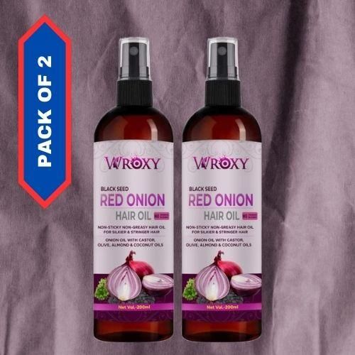 Wroxy Onion Black Seed Hair Oil(Pack of 2) - Deal IND.