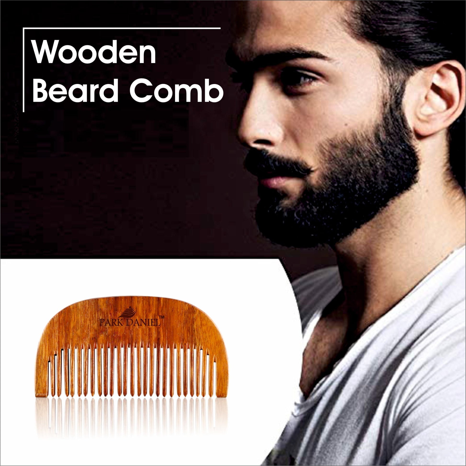 Park Daniel Combo Pack of Beard Oil 30 ml & Handcrafted Wooden Beard Comb ( 1 Pc.) - Deal IND.