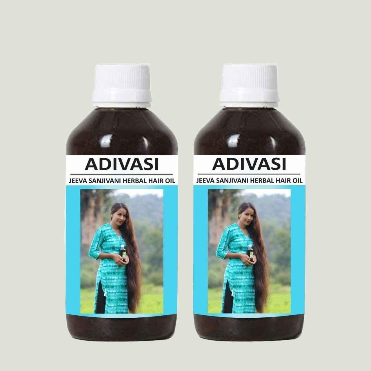 Adivasi Jeeva Sanjivani Herbal Hair Oil (Pack of 2) - Deal IND.