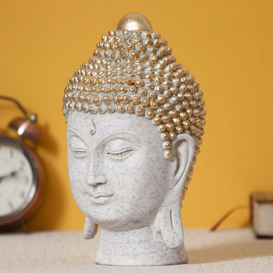 eCraftIndia Decorative Buddha Head Polyresin Showpiece - Deal IND.